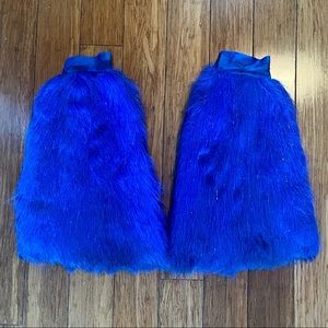 Furry Leg Warmers / Rave Fluffies / Sparkle Blue